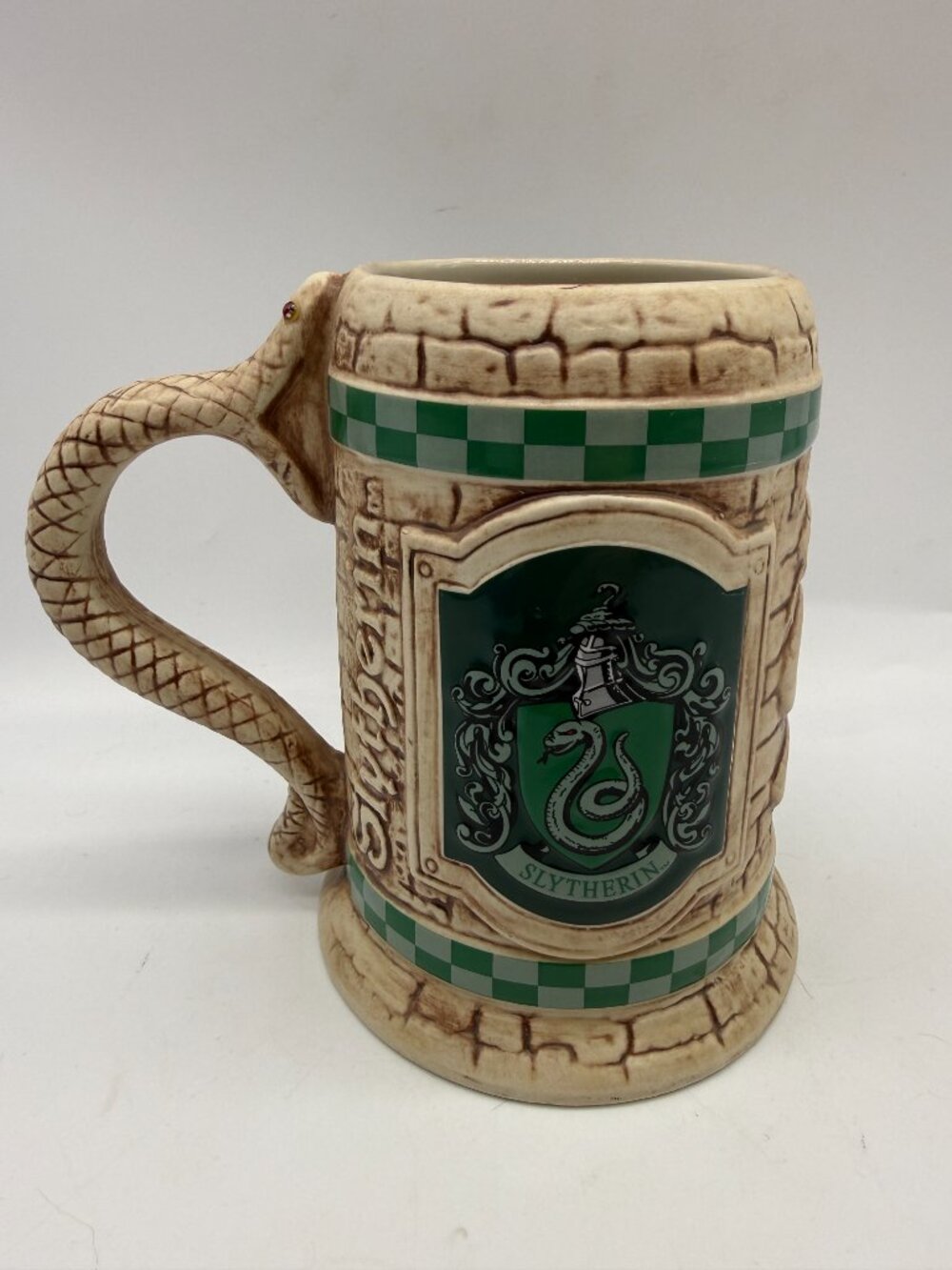 Harry Potter Slytherin Snake Handle Ceramic Stein Mug Wizarding World